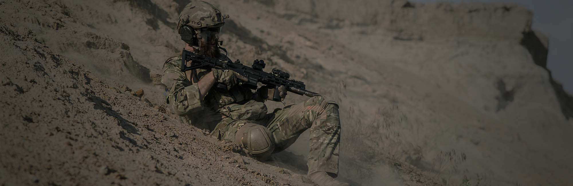 Military personnel during a field training exercise